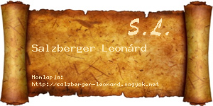 Salzberger Leonárd névjegykártya