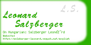 leonard salzberger business card
